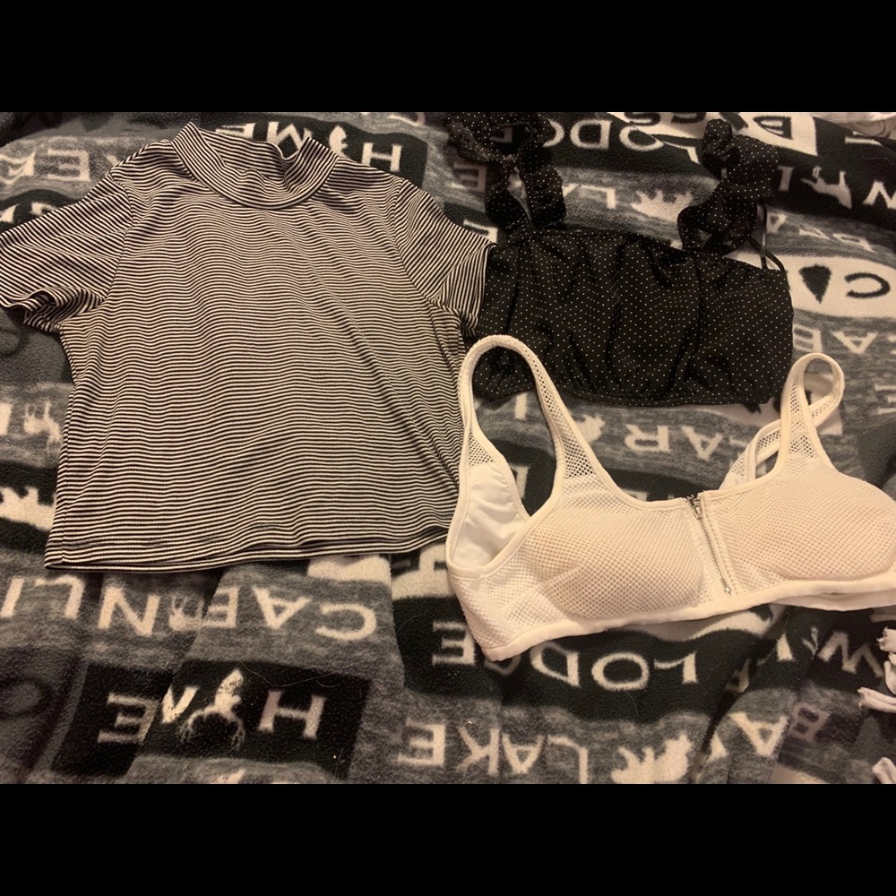 Bundle of three crop tops